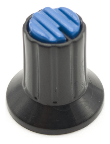 3 Perillas Potenciometro Azul 16mm X 17mm Eje Estriado 0