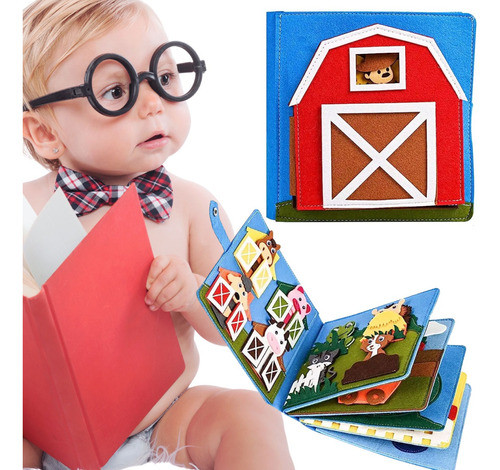 Livro Sensorial Feltro Atividades Psicomotoras Quiet Book 0