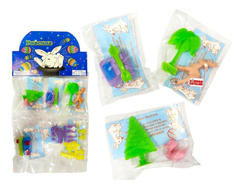 Juguete Huevo Sorpresa Miniatura Pascua X 6 Conejo - Cc 0