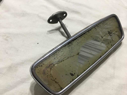 Espejo Interior Cromado Grande A Restaurar Con Soporte Alumi 1
