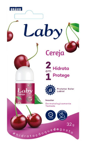 Laby Prot Sol Hidrat Labial Cereja Fps15 3,2g 1