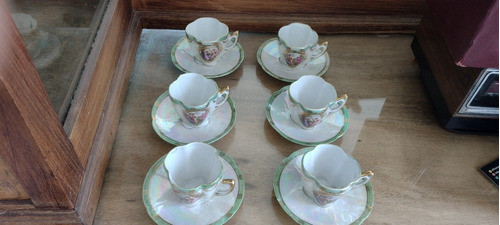 Juego De 6 Dúos De Café De Porcelana Alemana 1