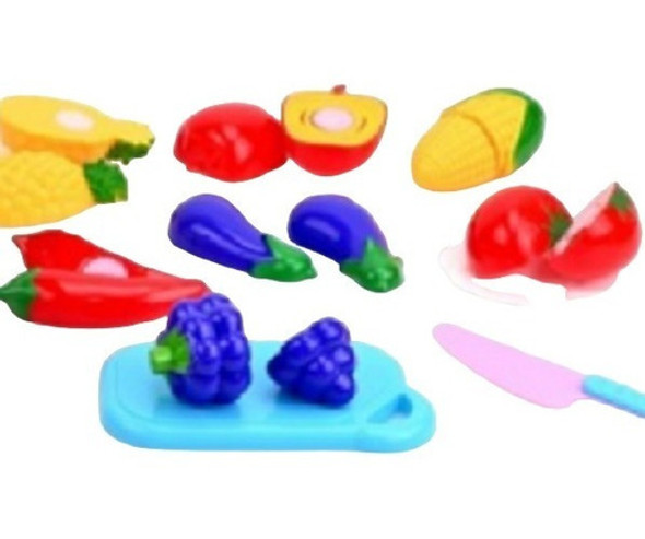 Juego De 5 Frutas C/abrojo Se Cortan Motricid Fina Terapia 0