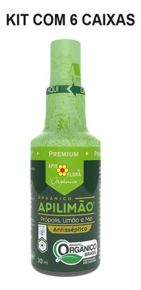 Kit Spray Bucal Orgânico Apis Flora Apilimão Com 6un De 30ml 0