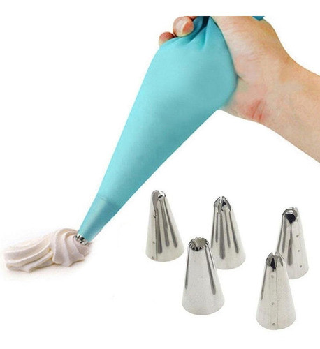 Manga Silicona 30cm + 6 Picos Y Acople Reposteria Decoracion 0
