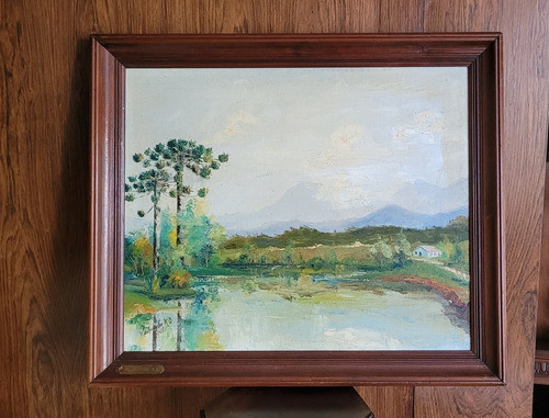 Washington M B Quadro Oleo Sobre Eucatex 1965 1