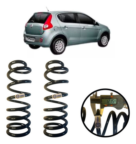 2 Molas Traseira Gnv Palio Atractive Essence 2012 2013 2014 0