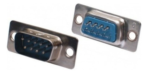 5 Peças - Conector Db9 Macho Solda Fio Rs232 Serial 0