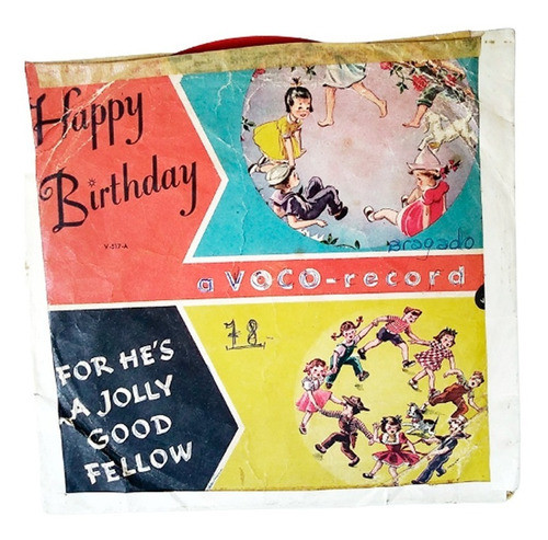 Vinilo Happy Birthday Feliz Cumpleaños Inglés - Voco 1950 1