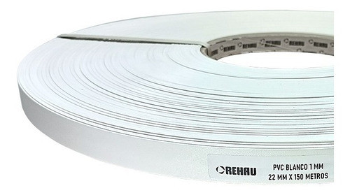 Tapacanto Rehau Pvc Blanco Alpino 1mm X 22mm X 10 M S/ Cola 1