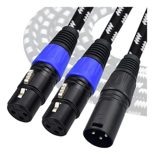 ~? Mugteeve Xlr Splitter Y Cable 2 Hembra A 1 Macho, Xlr Bal 0