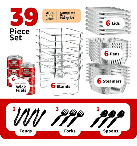 Juego De Buffet De Platos Desechables Para Frotar, Calentado 1