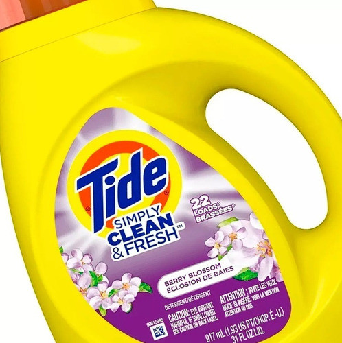 Tide Simply Jabon Fragancia Berry Blossom - 132 Lavados 0