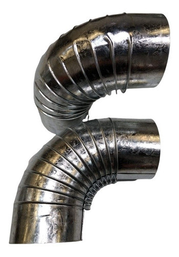 Curva De Chapa 5  12,5cm A 90° Fija Ventilación Zingueria 1