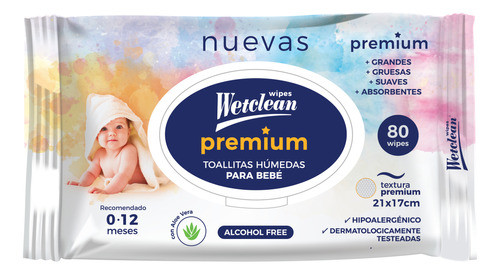 Toallitas Humedas Wetclean 80 Unidades 0