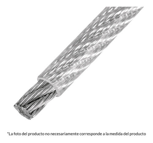 Cable De Acero Forrado En Pvc Ø 4mm Flexible X 100 Mts 1