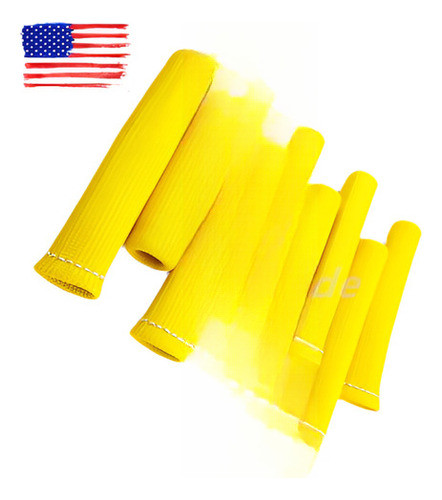 Amarillo 8pcs 1200° Bujía Alambre Botas Escudo Térmico Prote 0