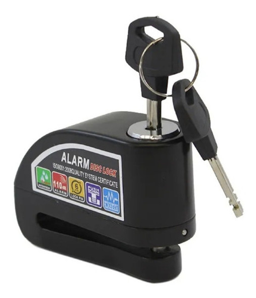 Tranca Para Disco De Freno Con Alarma Moto Bicicleta 0