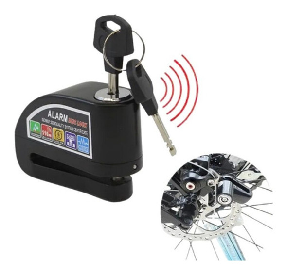 Tranca Para Disco De Freno Con Alarma Moto Bicicleta 1
