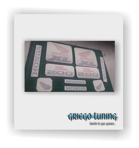 Adhesivos Moto Honda Xl 200 Material Durable Alemán 1