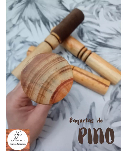Baquetas Para Cuencos Tibetanos Pino 0