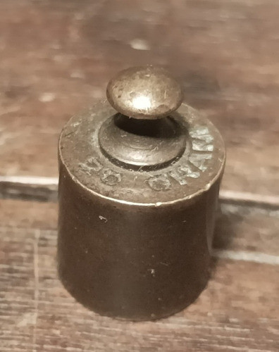 Antigua Pesa De Bronce 20g. Sellada Impecable. 0