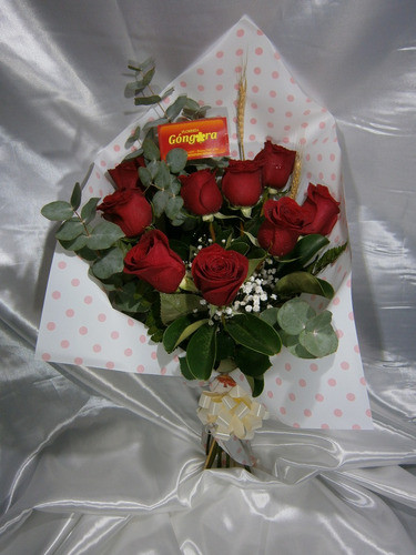 Rosas Importadas 9 Con Bombones Ferrero Rocher De Regalo 1