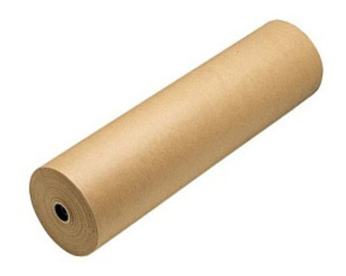 Bobina Rollo Papel Kraf Color Madera De 40 Cm Envoltorios 0