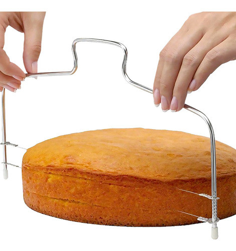 Nivelador Cortador Fatiador De Bolo Ajustável 2 Linhas Inox 0