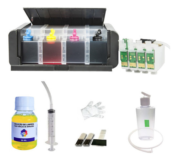 Bulk Para Epson Tx200 Tx220 Tx400 - Luxo + Tinta Pigmentada 0