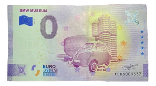 Billete 0 Euros Alemania 2021 Museo Bmw Múnich Sin Circular 0