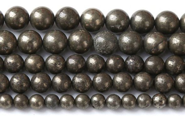 Fio De Pedra Natural Pirita 6mm Aprox. 60 Contas 0