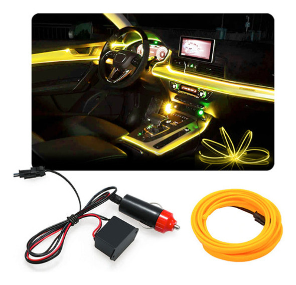 Fita Led Painel Jac J3 2017 Luz Interna 5m Amarelo 0