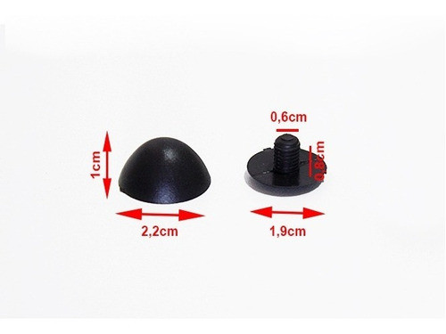 Pé De Plastico Preto Para Mala, Bolsa (500 Unidades) 1