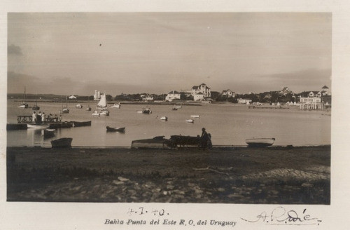 Bahía De Punta Del Este Maldonado 1940 - Lámina 45x30 Cm. 0