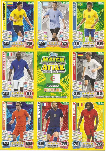 Copa 2014 Cards Match Attax Coleção Base Completa Novos 0