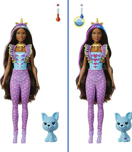 Boneca Moderna Barbie Color Reveal Peel Unicorn Com Surpresa 1