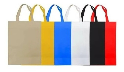 50 Bolsas Friselina Tela Eco 30x40 De 80g Amarillas Lisas 0