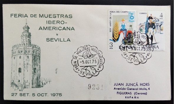 España, Sobre Feria De Muestras Ibero Amer Sevilla 75 L15390 0 España, Sobre Feria De Muestras Ibero Amer Sevilla 75 L15390 0