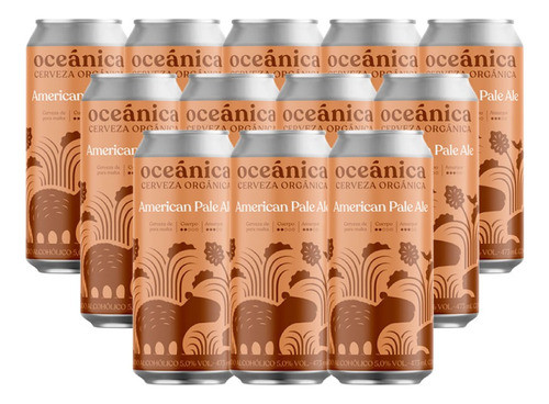 Cerveza Oceánica American Pale Ale 473 Ml X12 0