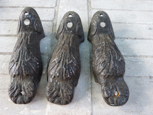 3 Antiguas Patas Aleacion 4,2 X 12,5 X 5,5 Alto - 500 G 0