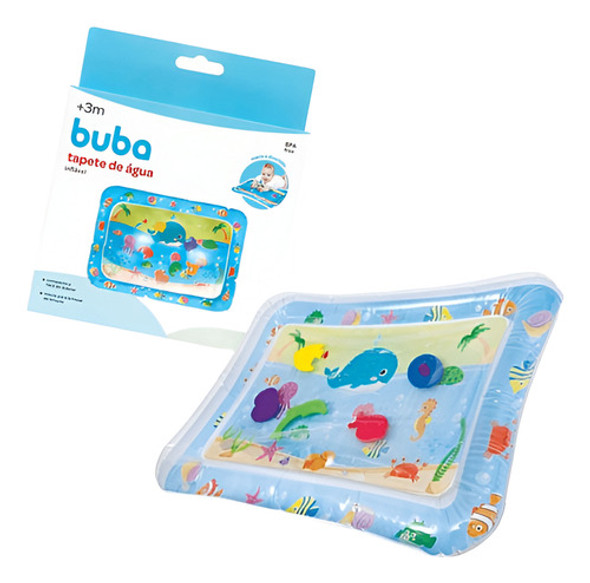 Tapete De Água Inflável Macio Oceano Azul Buba Baby 0 Tapete De Água Inflável Macio Oceano Azul Buba Baby 0