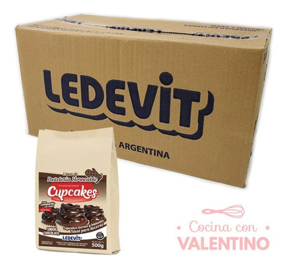 Mix Cupcake De Chocolate Ledevit 500grs - Pack 12 -valentino 0 Mix Cupcake De Chocolate Ledevit 500grs - Pack 12 -valentino 0