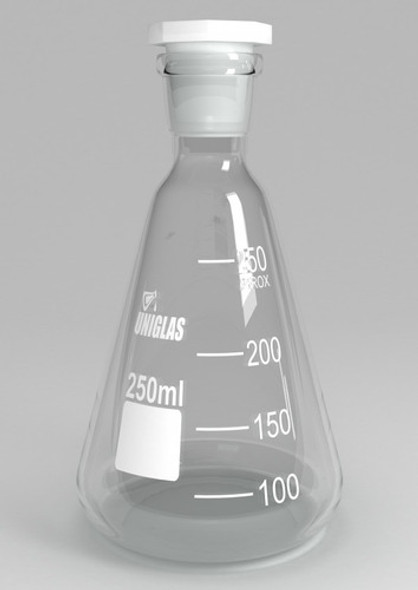 Erlenmeyer Graduado Be 500 Ml  C/ Rolha Poli 0