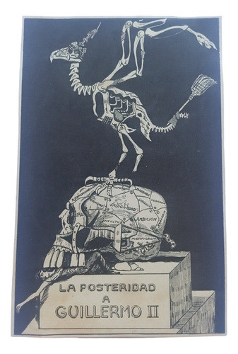 Militar Postal Humor Ww1 La Posteridad A Guillermo Ii Kaiser 0