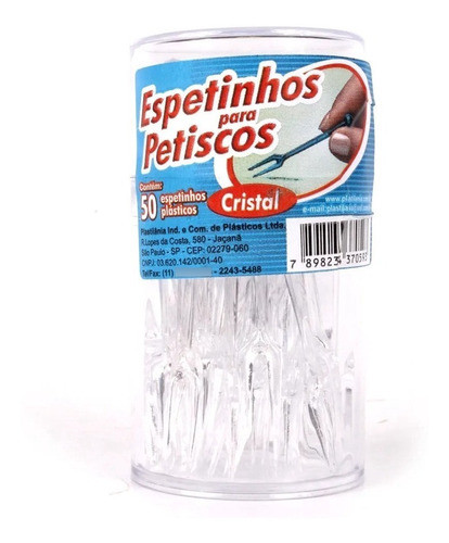 Garfinho Petisco Espetinhos Aperitivo Transparente 100 Un 0