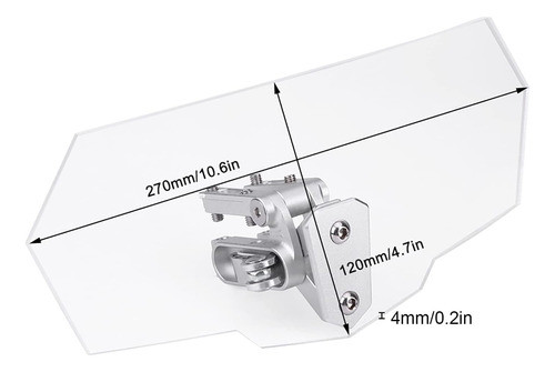 Deflector Transparente Universal Para Parabrisas De Moto 1
