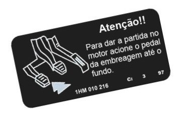 Adesivo Partida Vw Golf Mk3 Alemão Mexicano 94 95 96 97 98 1
