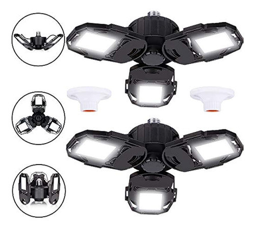 Luces De Garaje Led 2 Paquetes, 80w 8000 Lúmenes Iluminación 0