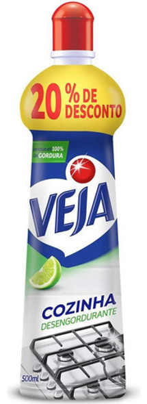 Kit C/ 5 Veja Cozinha - Desengordurante Limão, Oferta 500ml 0